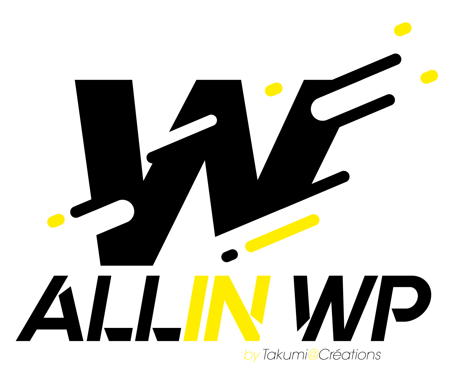 Logo AllinWP nouvelle version noir et jaune